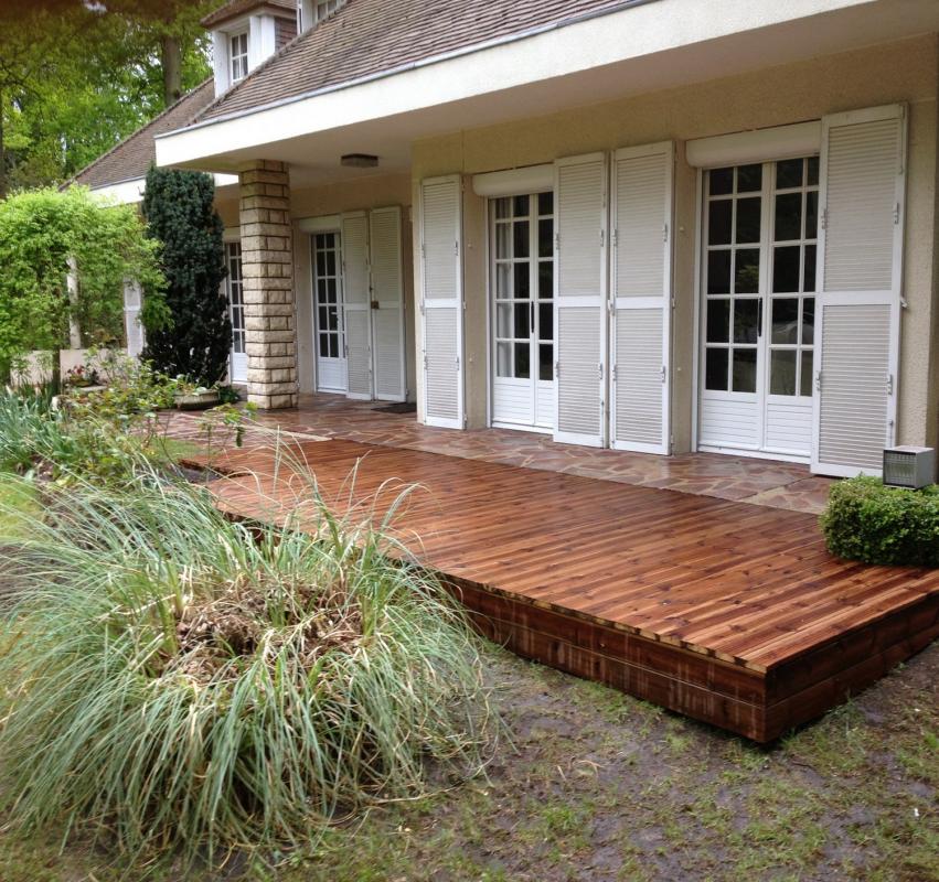 Terrasse bois 20 m² dans l'Oise en pin cancum marron cl:4